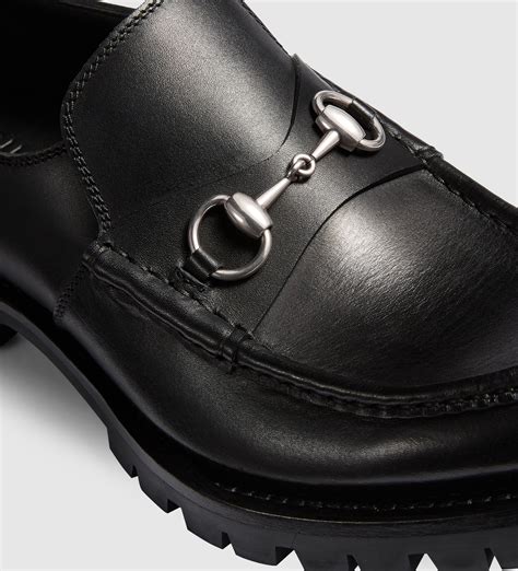 gucci horsebit lug sole leather loafers|Gucci lug sole loafer review.